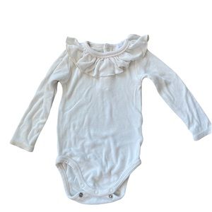 Angel Dear Long Sleeve Ruffle Neck bodysuit